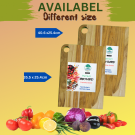 CHOPPING BOARD, REGULAR, 14 INCH TEAK WOOD     