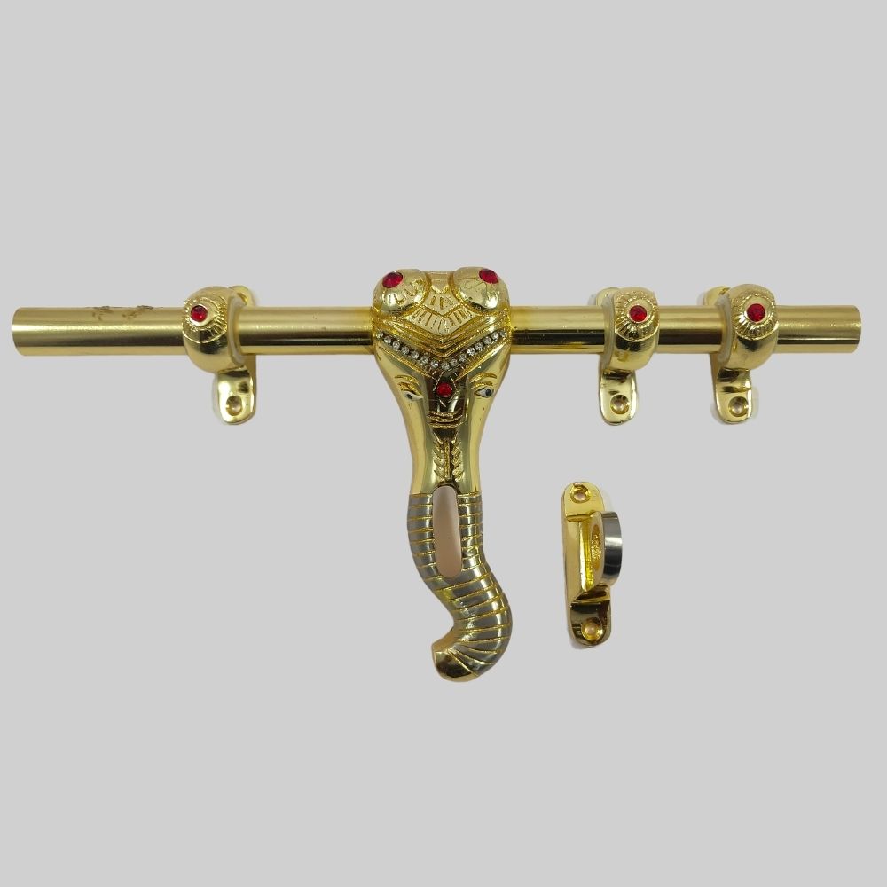 ALDROP, GOLDEN FANCY ALDROP FOR MAIN DOOR, DOOR ACCESSORIES, ALDROP FOR DOOR, DOOR FITTING KIT, TRADITIONAL ALDROP FOR HOME.