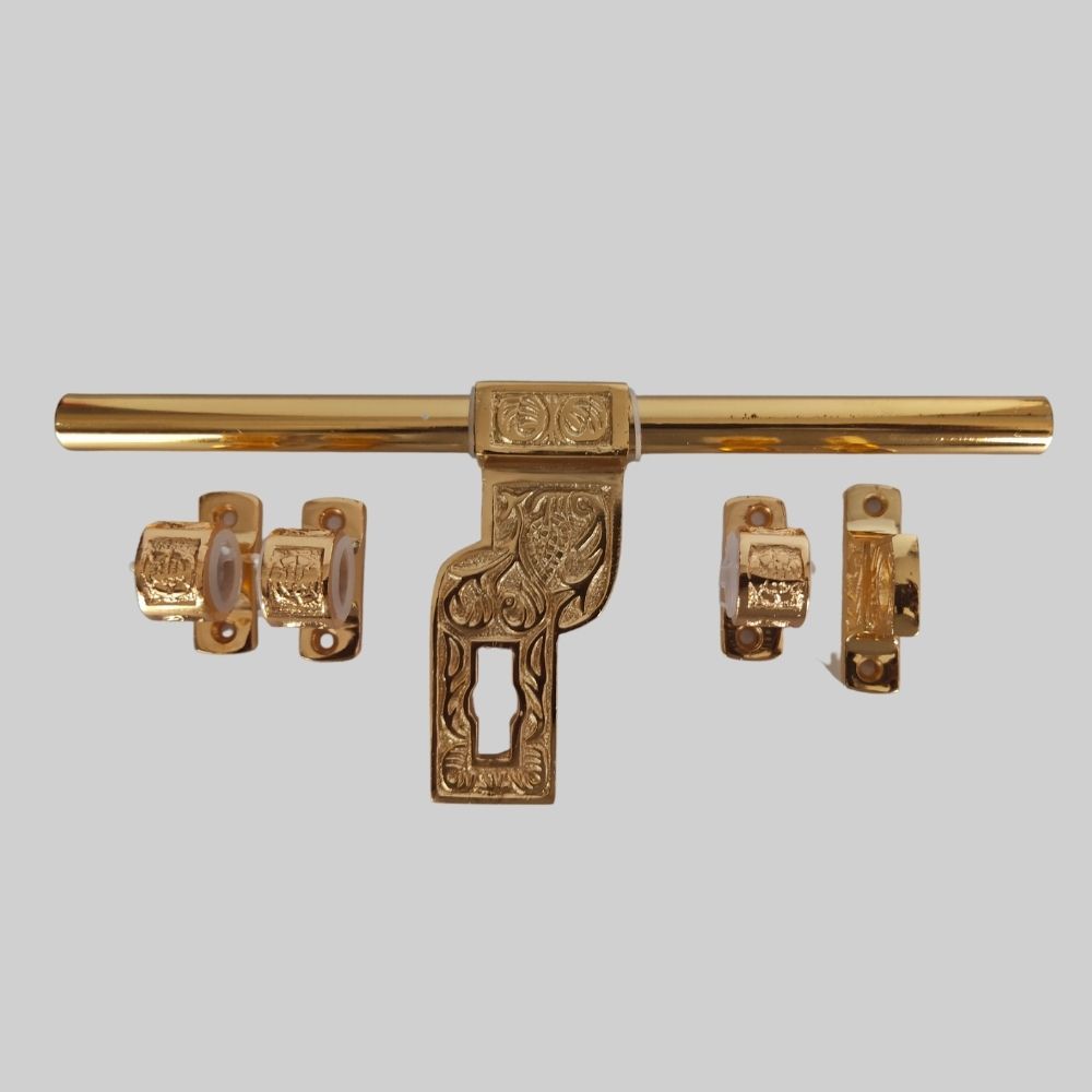 ALDROP, GOLDEN FANCY ALDROP FOR MAIN DOOR, DOOR ACCESSORIES, ALDROP FOR DOOR, DOOR FITTING KIT, TRADITIONAL ALDROP FOR HOME.