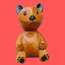 wooden teddy bear