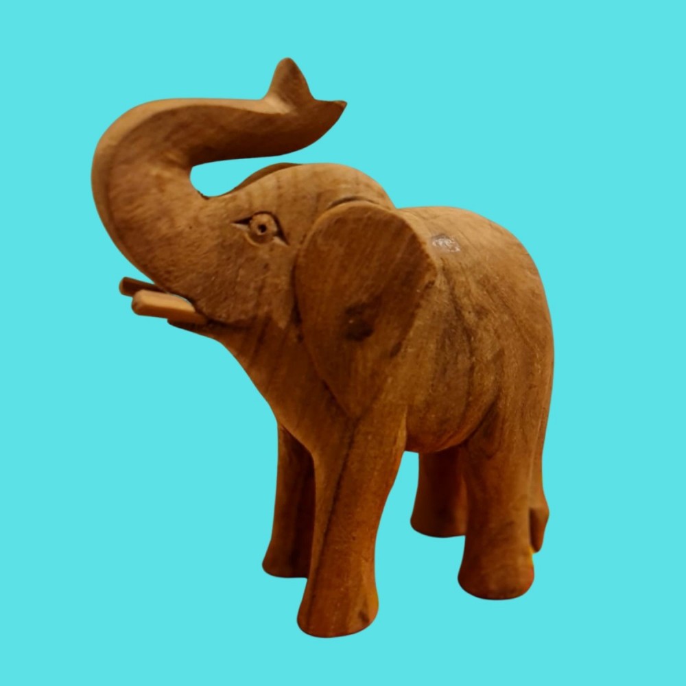 Hand Carved Wooden Elephant