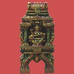 WOODEN SARASWATI STATUE