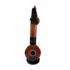 WOODEN GUITAR SHOWPIECE 11 INCH / HOME DECOR MUSICAL INSTRUMENT SHOWPIECE / WOODEN HANDICRAFT FOR USED LIVING ROOM DECORATIVE ITEM
