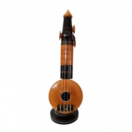 WOODEN GUITAR SHOWPIECE 9 INCH / HOME DECOR MUSICAL INSTRUMENT SHOWPIECE / WOODEN HANDICRAFT FOR USED LIVING ROOM DECORATIVE ITEM