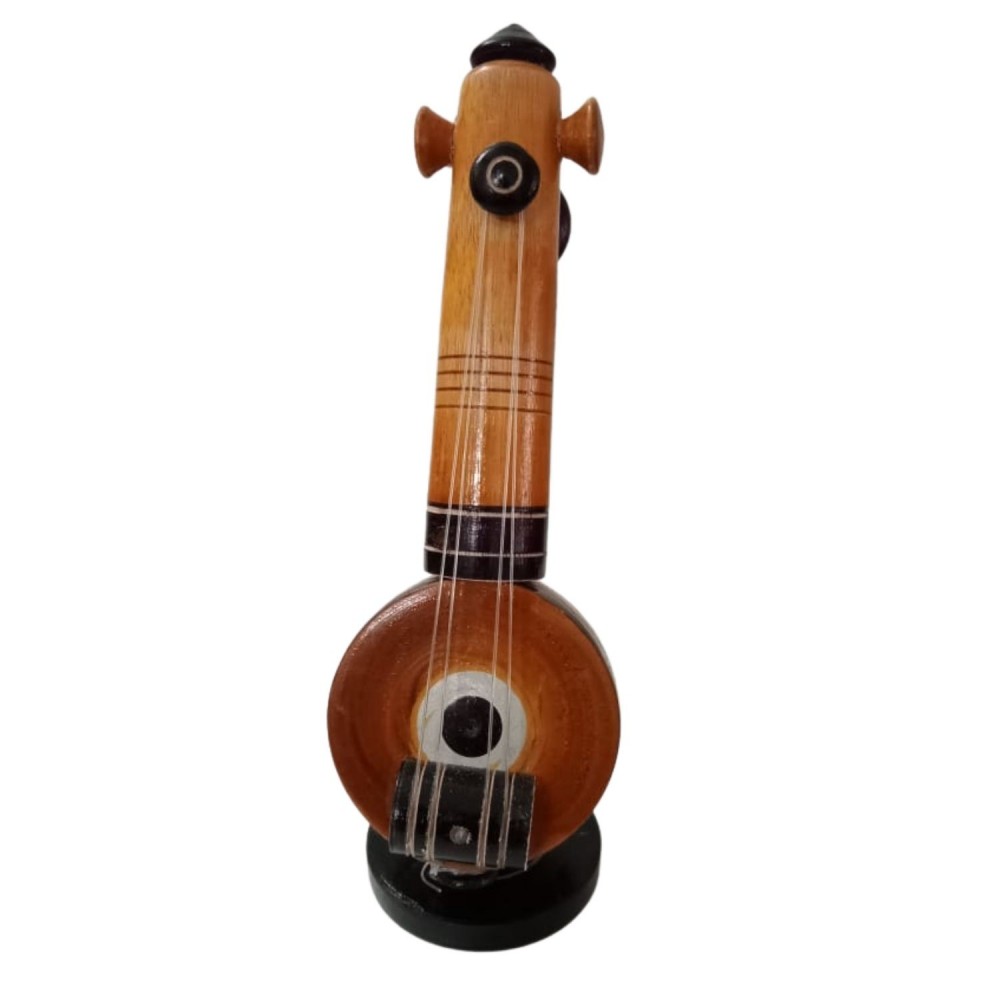 WOODEN GUITAR SHOWPIECE 7 INCH / HOME DECOR MUSICAL INSTRUMENT SHOWPIECE / WOODEN HANDICRAF FOR USED LIVING ROOM DECORATIVE ITEM