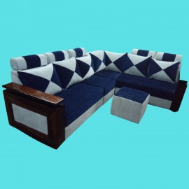 Five Seater L shaped sofa set  / Designer sofa set / Corner sofa set (2 + 2 + 1)