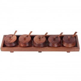 WOODEN SPICE BOX