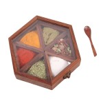 WOODEN SPICE BOX