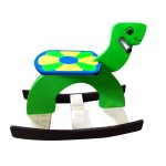 TURTLE ROCKER - VISAN Brand Handmade Kid's Pinewood TURTLE ROCKER Suitable for 1-3 YRS / DURABLE WOODEN SOFT FURNITURE FOR KIDS COLOUR  MULTICOLOR