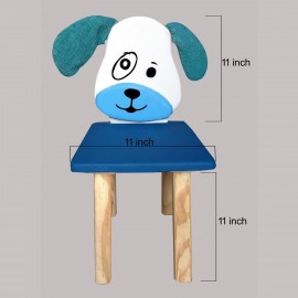 DOG CHAIR - VISAN Brand Handmade Kid's Pinewood Chair Dog FACE with Soft Ears Suitable for 1-3 YRS 