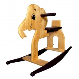 ELEPHANT ROCKER  - VISAN Brand Handmade Kid's Pinewood ELEPHANT ROCKER Suitable for 1-3 YRS / DURABLE WOODEN SOFT FURNITURE FOR KIDS