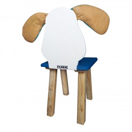 DOG CHAIR - VISAN Brand Handmade Kid's Pinewood Chair Dog FACE with Soft Ears Suitable for 1-3 YRS 