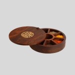 WOODEN SPICE BOX 