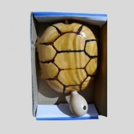 WOODEN TURTLE STATUE