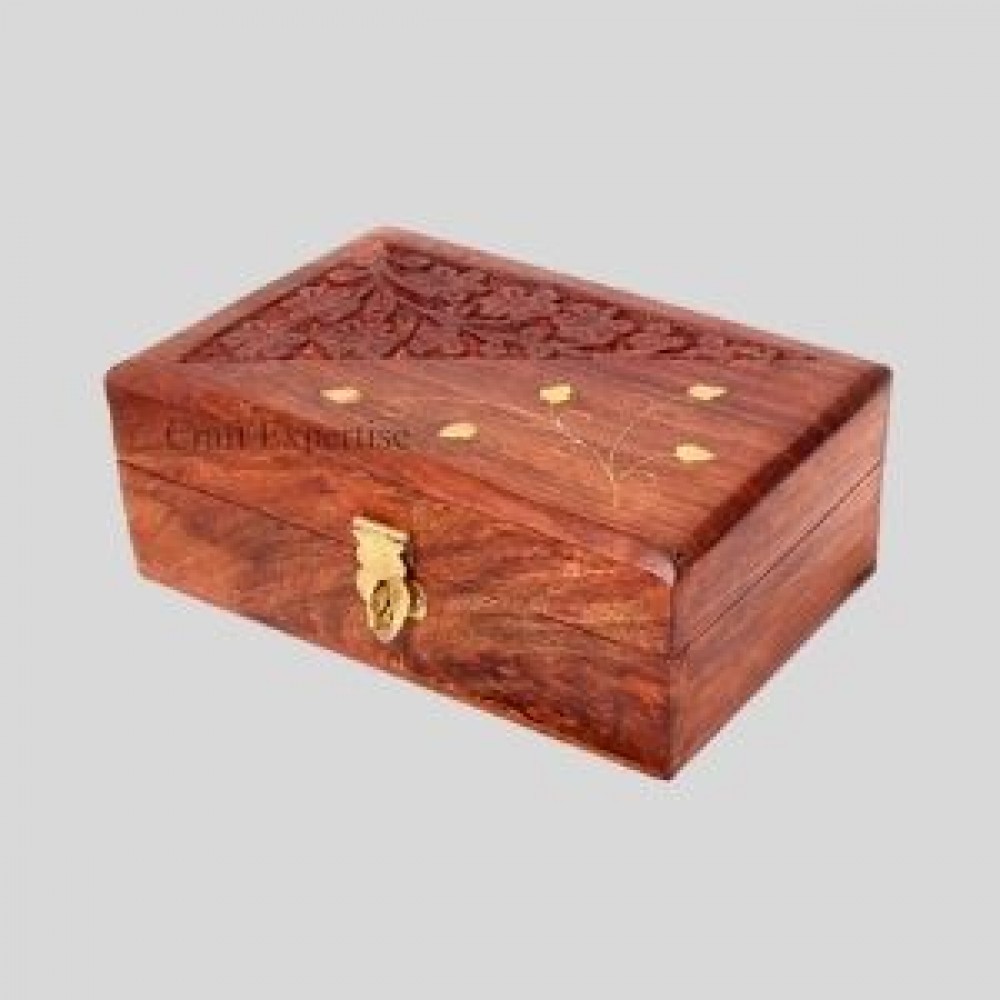 WOODEN JEWELLERY BOX 