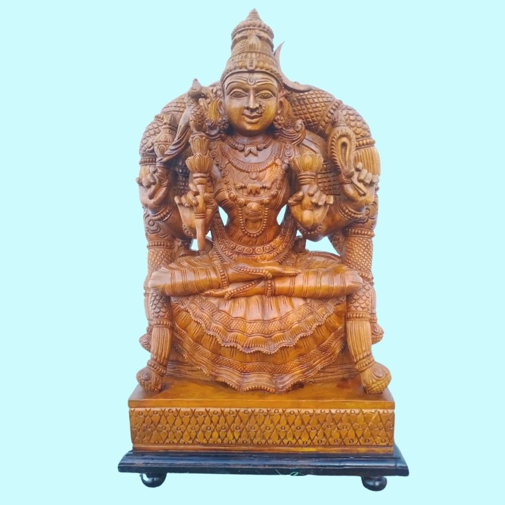 Buy now KAMATCHI AMMAN WOODEN STATUE Online at Low Prices in India