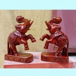 WOODEN ELEPHANT SET