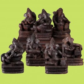MUSICAL INSTRUMENTS PLAYING GANESHA STATUE (7 PIECES)