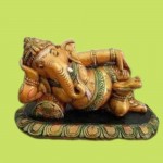 WOODEN GANAPATHI STATUE