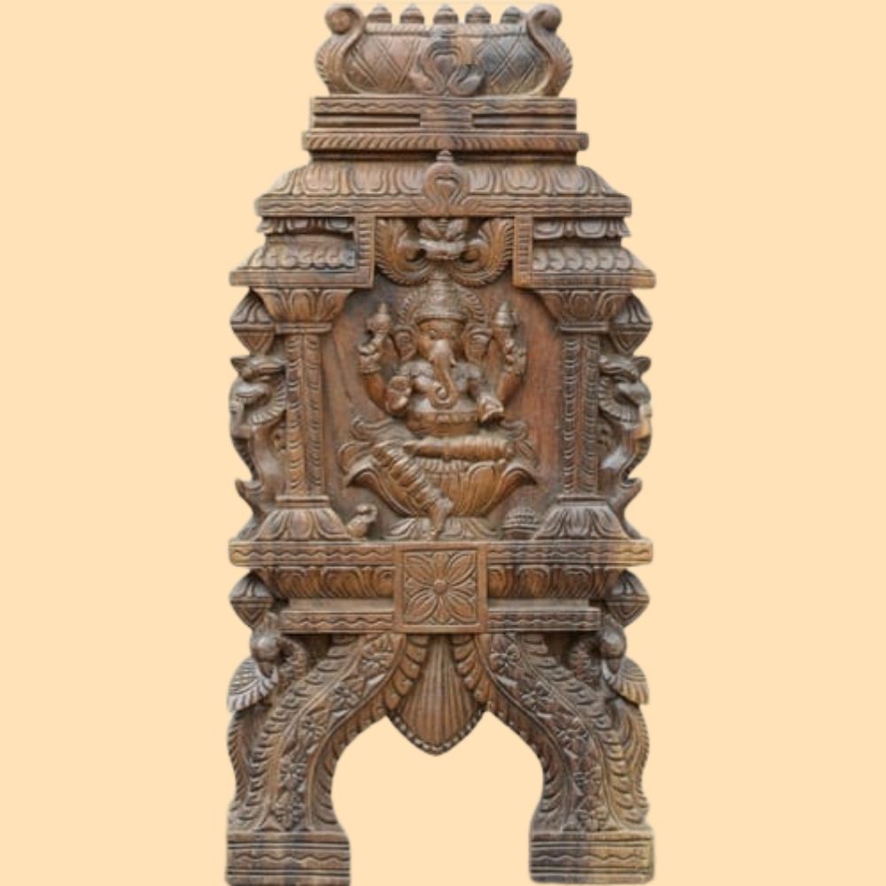 LORD GANESHA WOODEN STATUE  