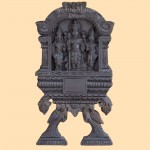 LORD MURUGA WITH VALLI THEIVANAI WOODEN STATUE  