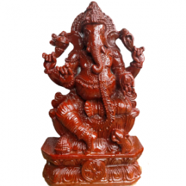 WOODEN GANAPATHI STATUE