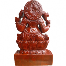 WOODEN GANAPATHI STATUE
