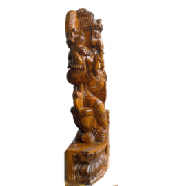 LORD GANAPATHI WOODEN STATUE