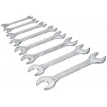 Double Open End Spanner Set, 8-Piece Set, Chrome