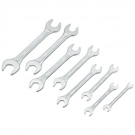 Double Open End Spanner Set, 8-Piece Set, Chrome