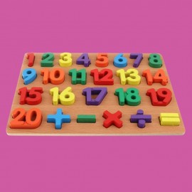 Wooden counting numbers