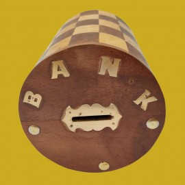 Wood Handicrafts Wooden Money Box With Lock Piggy Bank Coin Box Children Gifts      