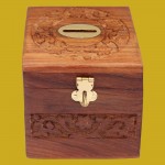 Wood Handicrafts Wooden Money Box With Lock Piggy Bank Coin Box Children Gifts      