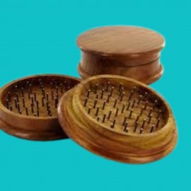 WOODEN HERB GRINDER 2 PARTS 2 Inches