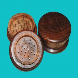 WOODEN HERB GRINDER 2 PARTS 2.25 Inches