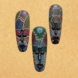 Wooden African style handcrafted Mask 