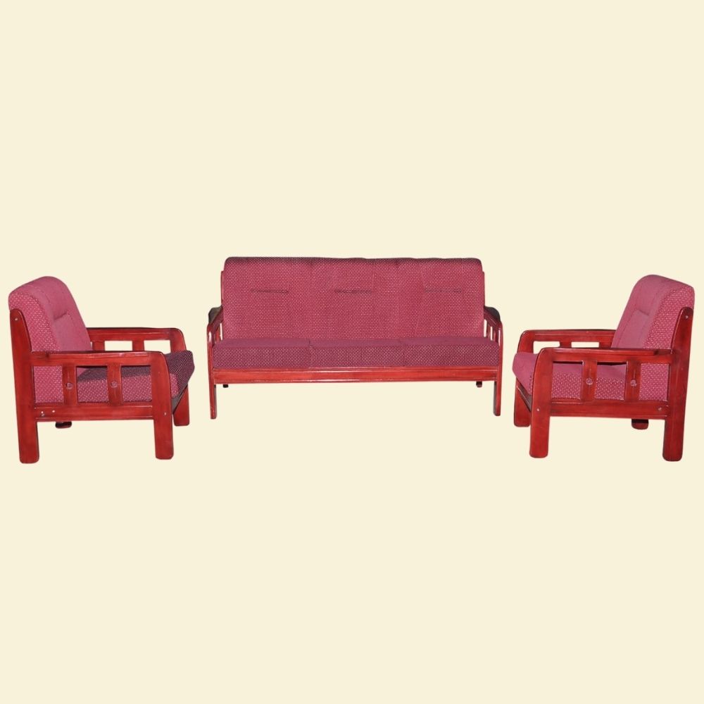 WOODEN SOFA SETS(3+1+1)/ WOODEN SOFA SETS FOR LIVING ROOM/ TEAK WOOD TRADITIONAL SOFA SETS/ WOODEN FURNITURE